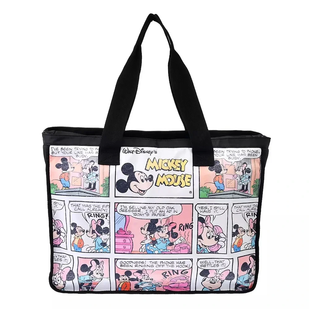 Disney Mickey Mouse Comic Print Tote Bag - Black - Picture 2 of 6